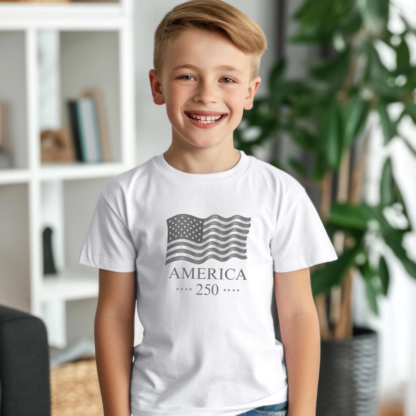 America 250th Anniversary Shirt: Patriotic American Flag July 4th Memorial Day Family Tee