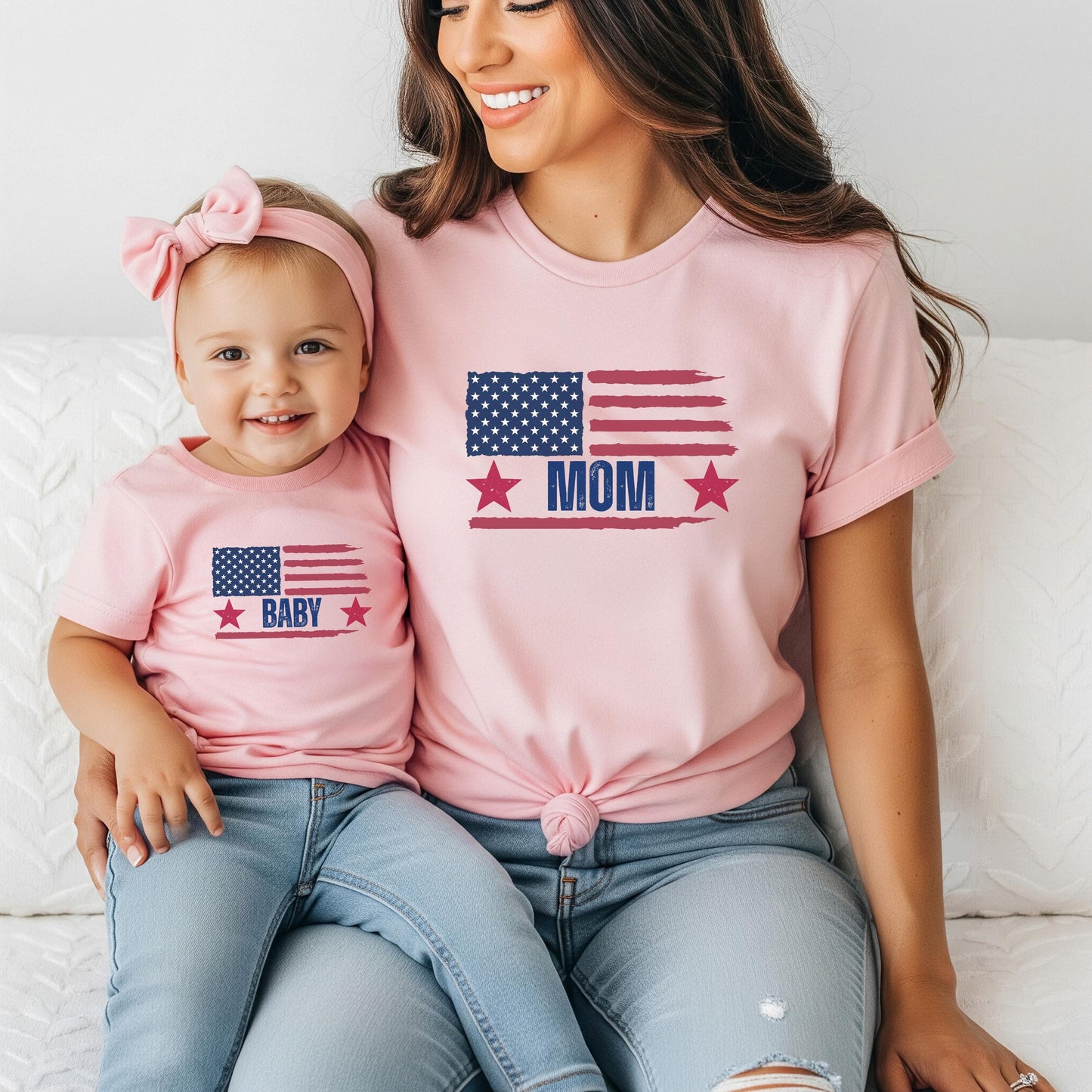 4th of July Custom Family Matching Shirts: Personalized Independence Day Celebration American Flag Tees
