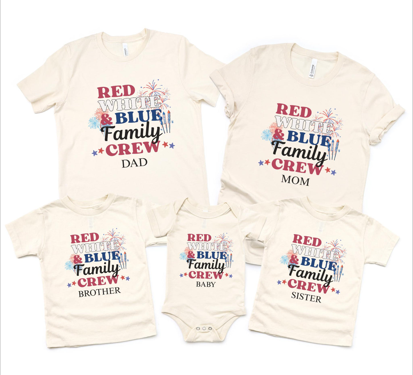 4th of July Custom Family Matching Shirts: Personalized Independence Day Celebration American Flag Tees