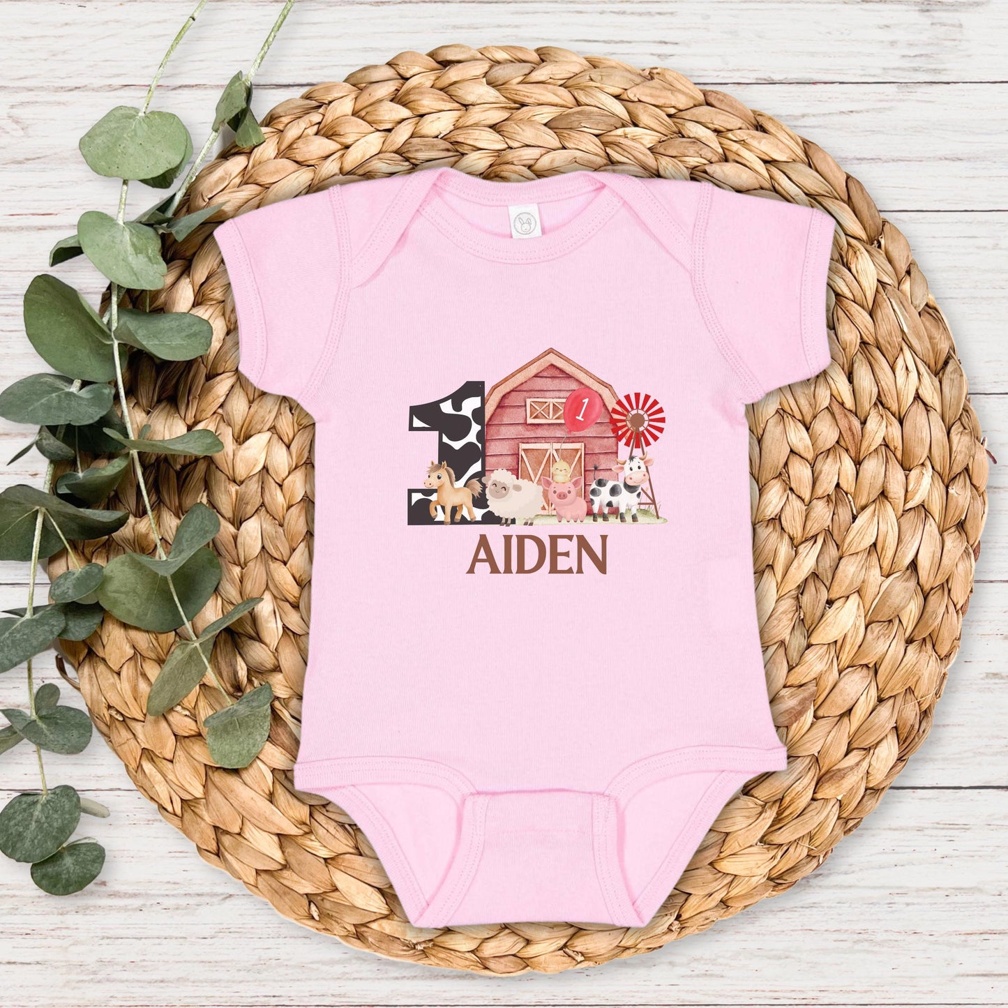 Personalized Farm Birthday Shirt: Farmhouse Barnyard Animals Birthday Party Outfit