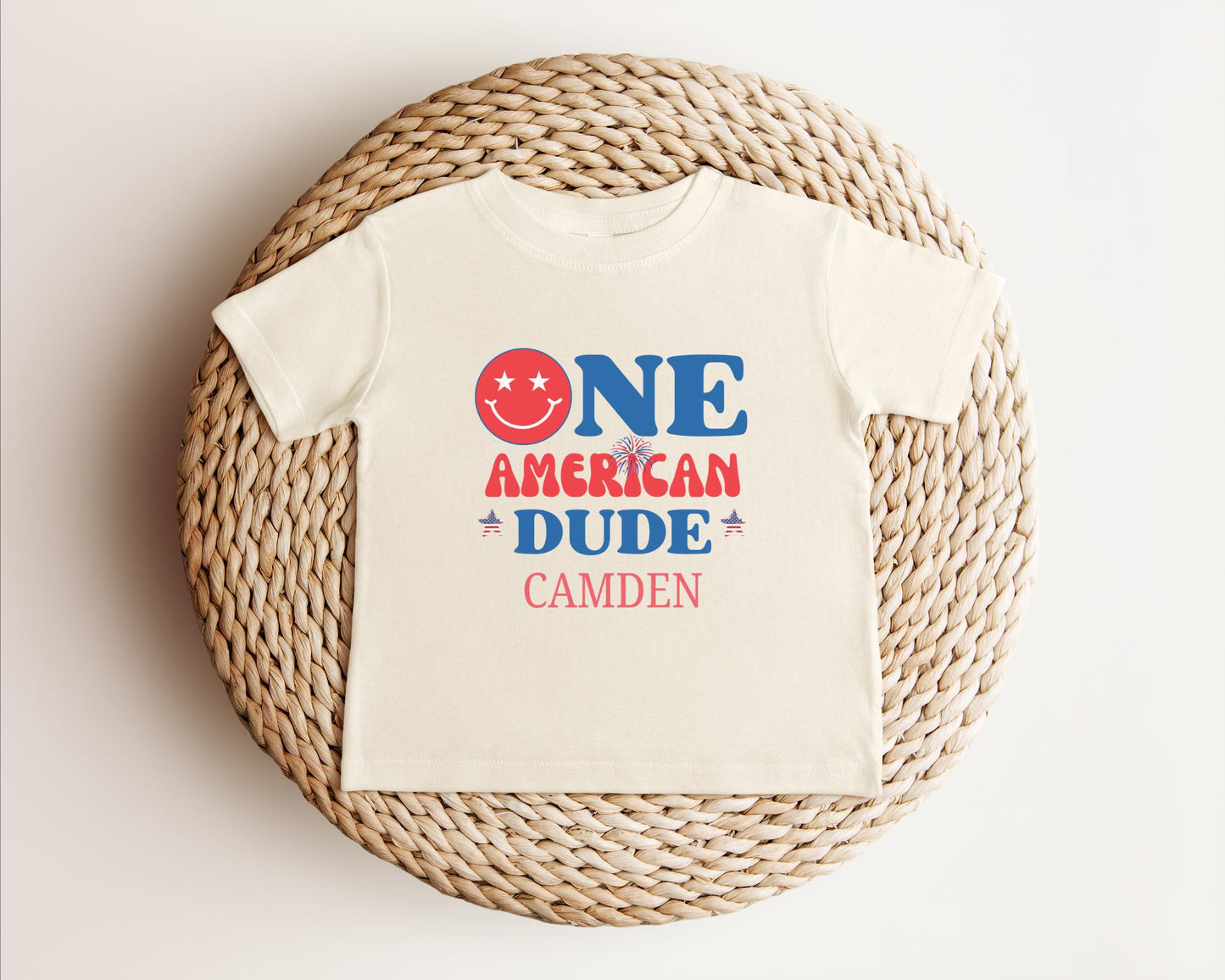One American Dude First Birthday Shirt: 4th of July Patriotic 1st Birthday Party Outfit