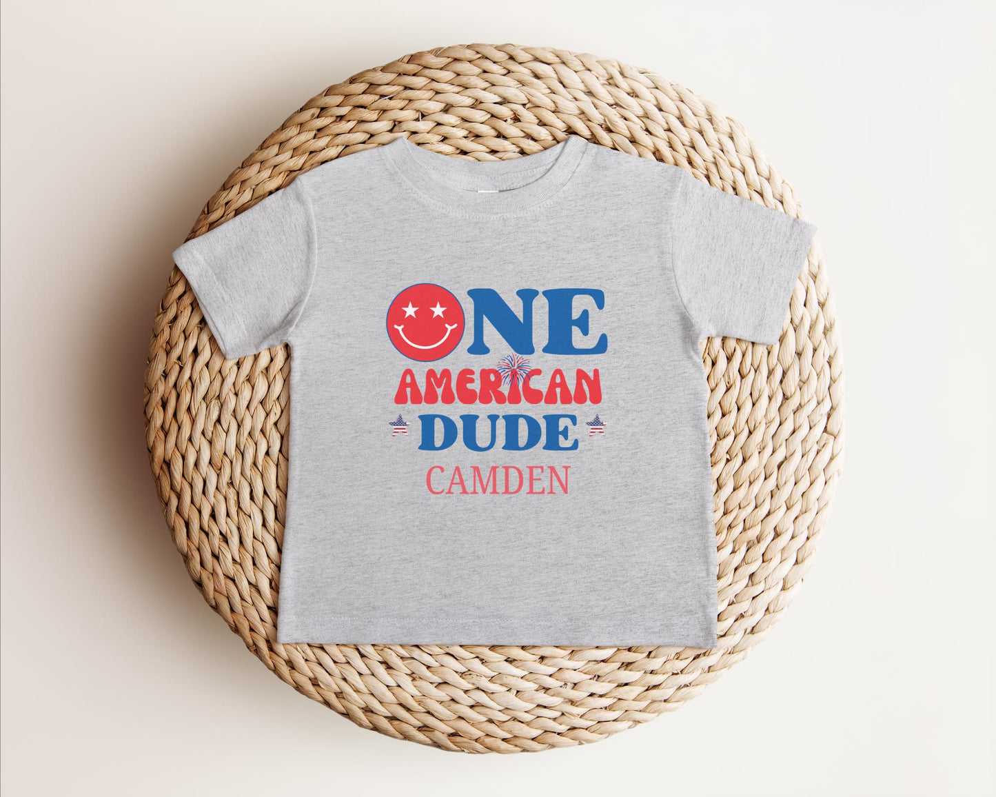 One American Dude First Birthday Shirt: 4th of July Patriotic 1st Birthday Party Outfit