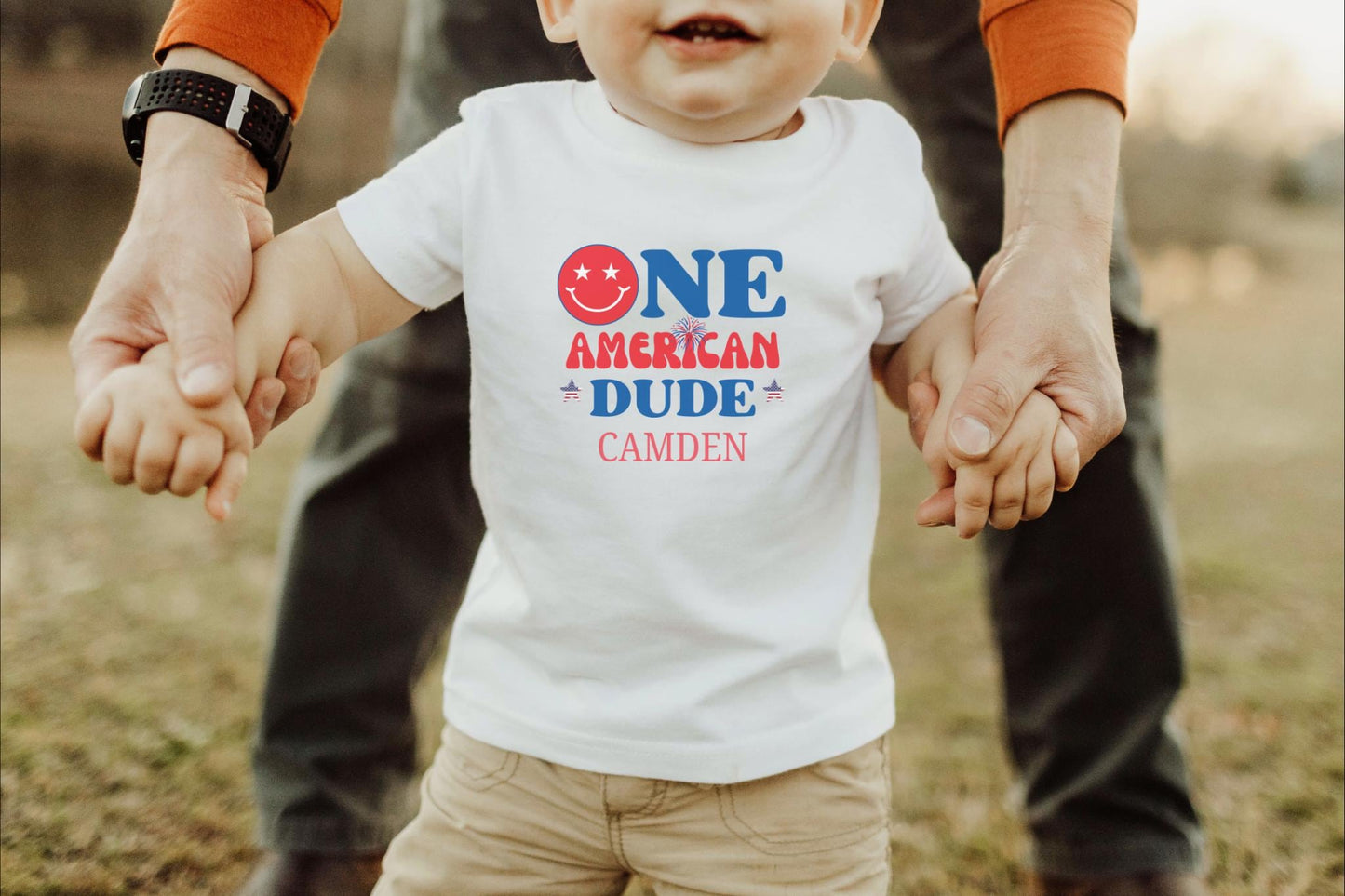 One American Dude First Birthday Shirt: 4th of July Patriotic 1st Birthday Party Outfit