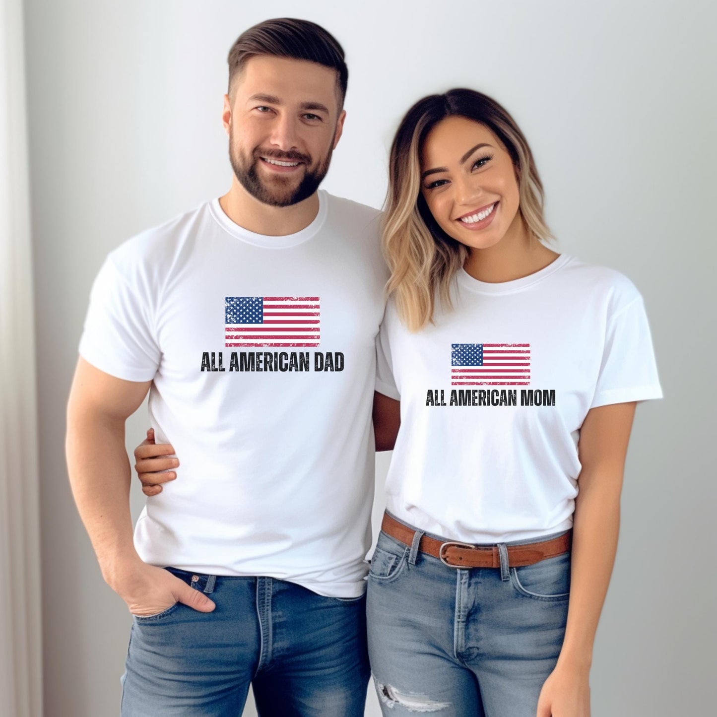 4th of July First Birthday Family Matching Shirts: All American Patriotic Birthday Party Outfit