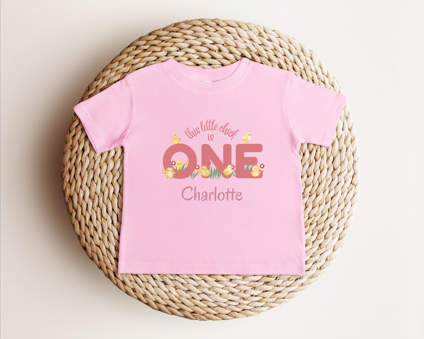 Personalized Chick First Birthday Shirt: Farm 1st Birthday Chicken Themed Party Outfit