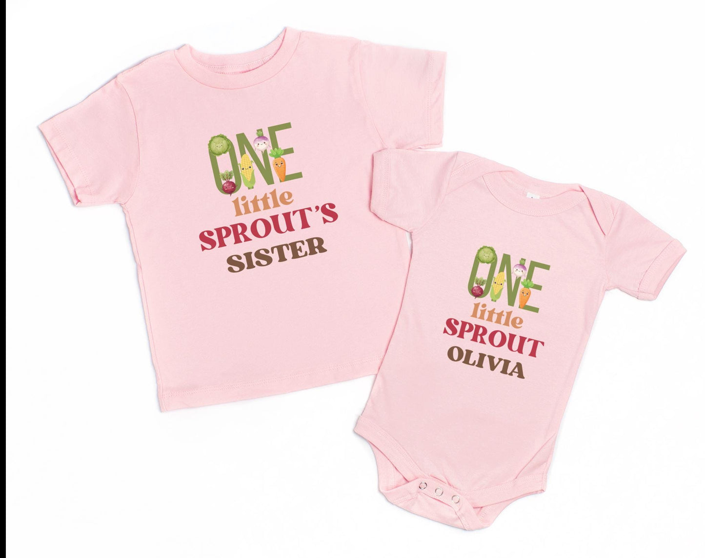 One Little Sprout First Birthday Family Matching Shirts: Gardening Farmer's Market Themed 1st Birthday Party Outfit