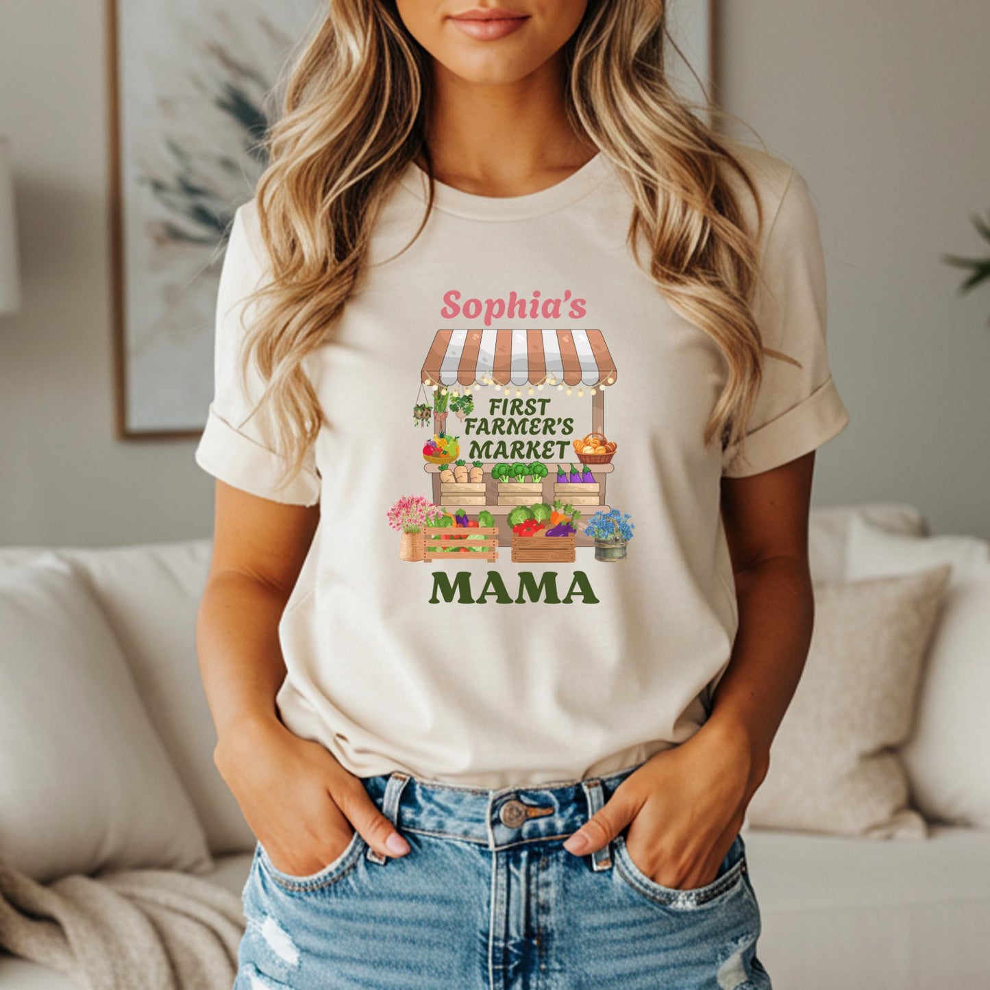 Farmer's Market Theme First Birthday Family Matching Shirts: Spring Summer Flower Vegetables Market 1st Birthday Party Outfit