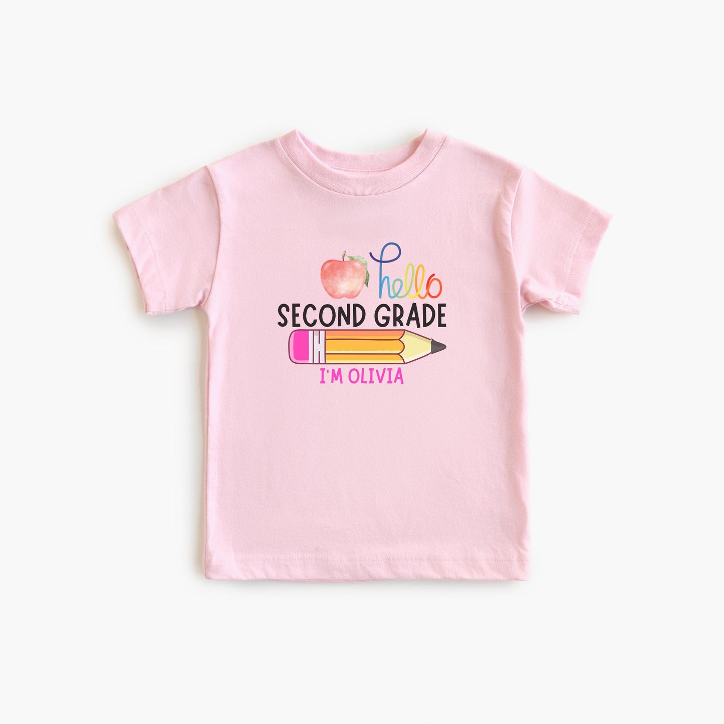 Personalized Back to School Girl's Shirt: Hello Kindergarten First Day of School Outfit