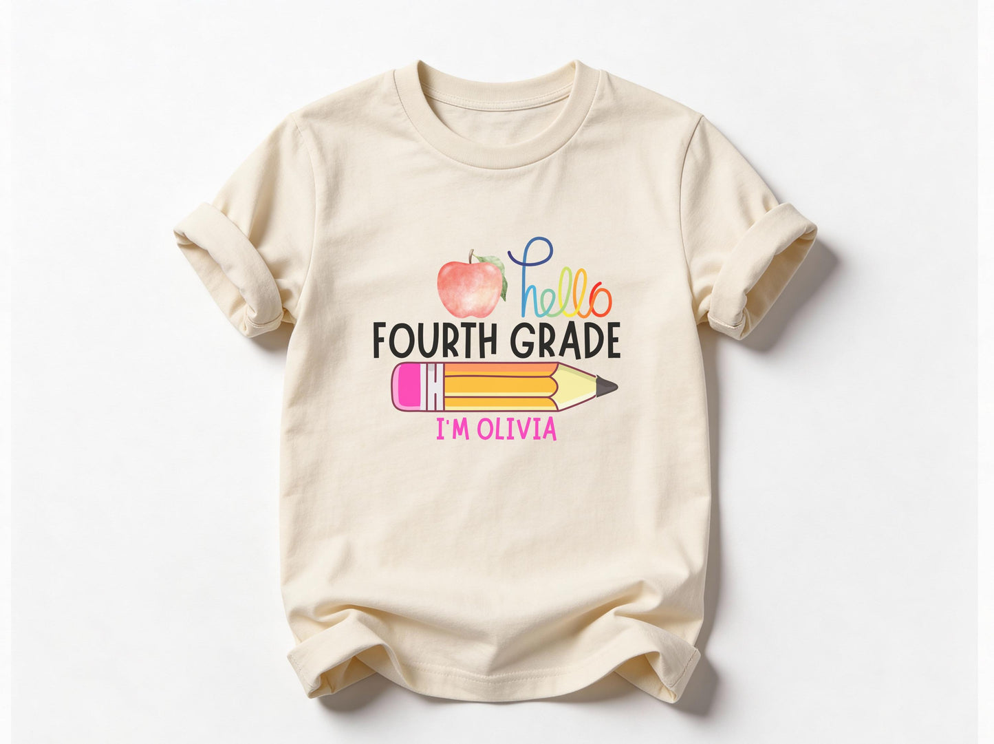 Personalized Back to School Girl's Shirt: Hello Kindergarten First Day of School Outfit