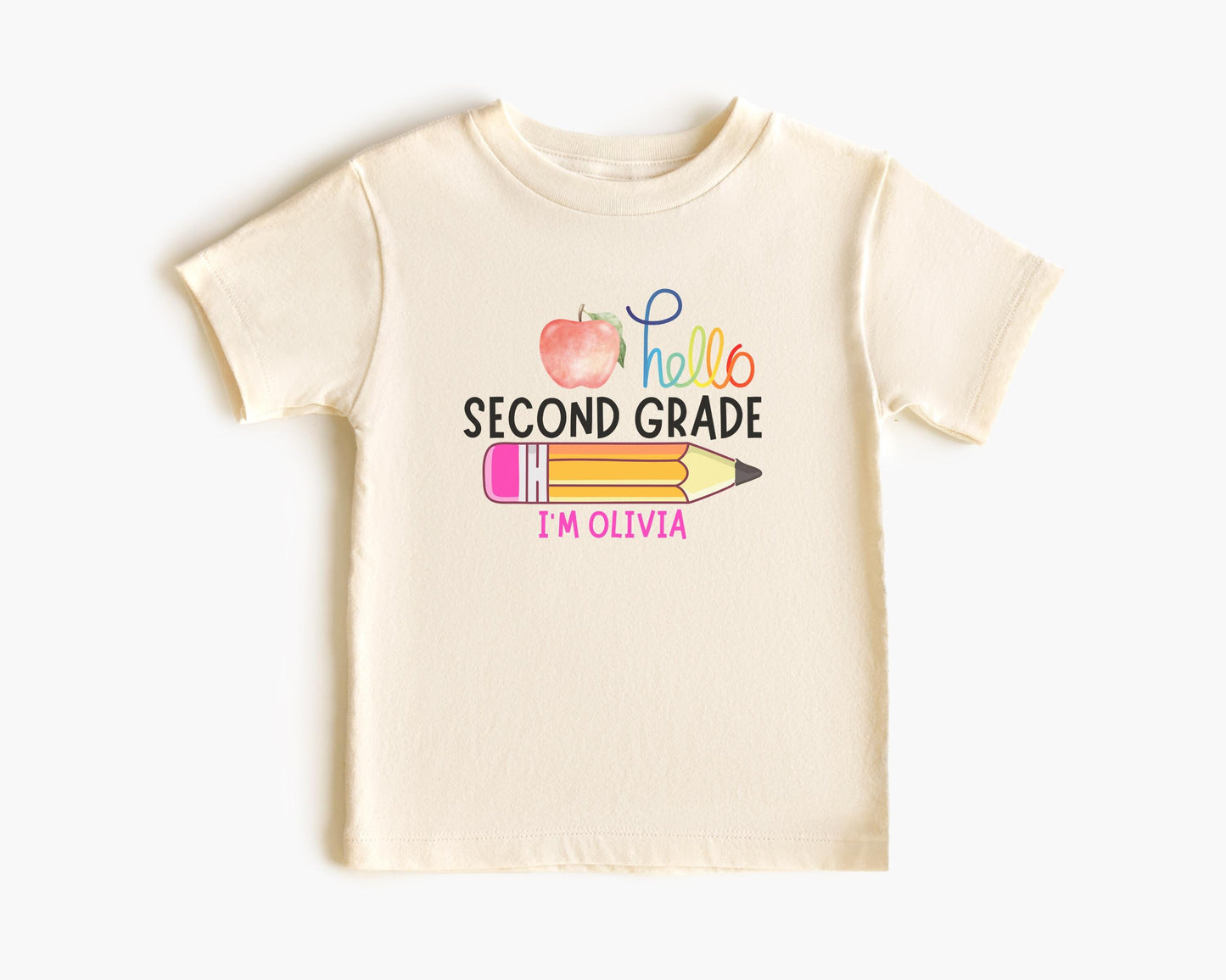 Personalized Back to School Girl's Shirt: Hello Kindergarten First Day of School Outfit