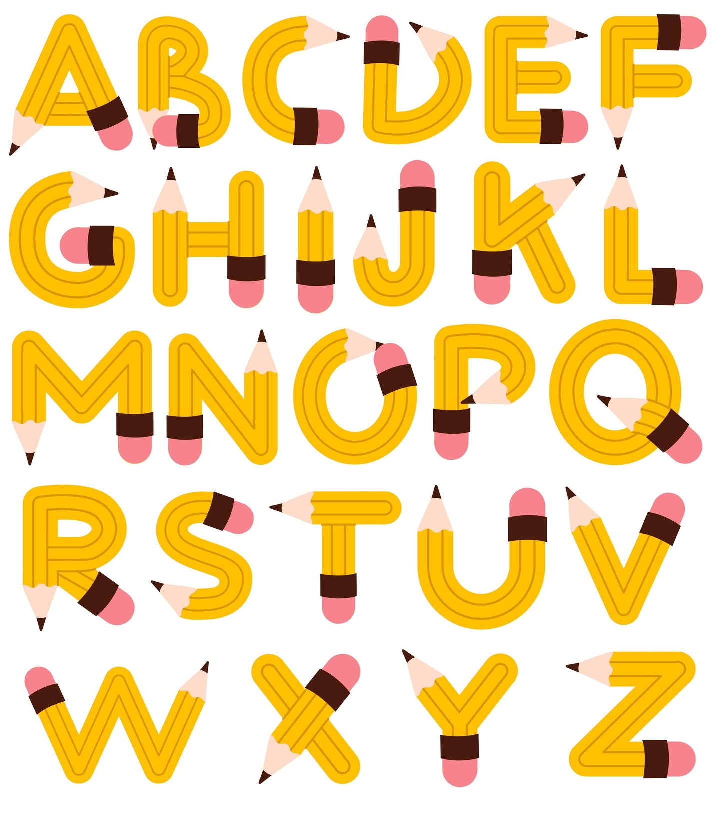 Personalized Back to School Kids Shirt: Custom Pencil Alphabet Boys and Girls First Day of School Outfit