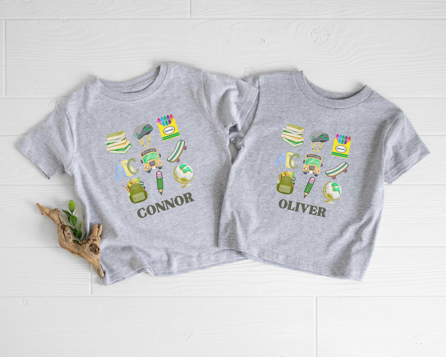 Personalized Retro Boys Shirt: Custom Name First Day School Outfit