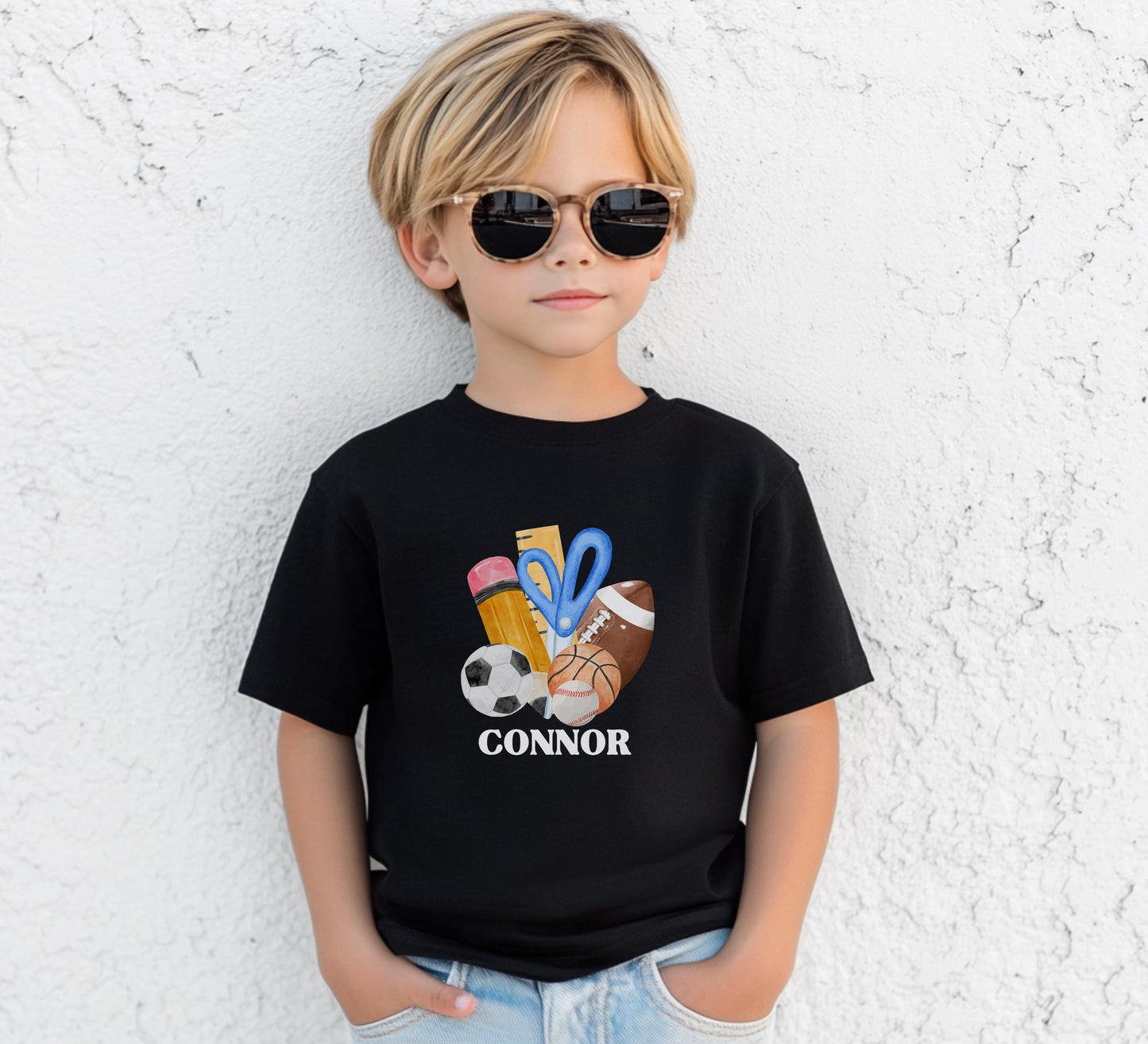 Personalized Boys Back to School Shirt: Custom Sports & School Tee