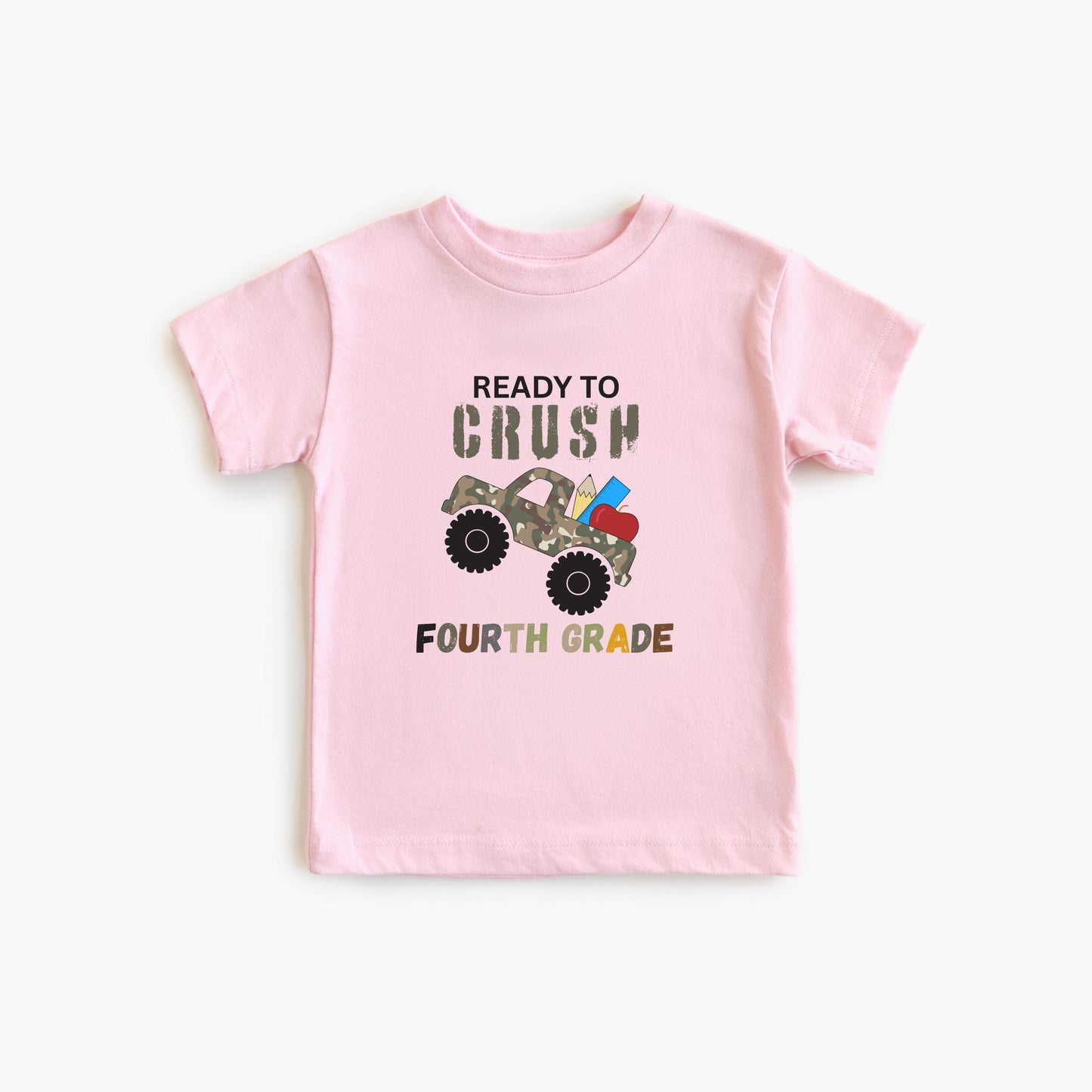 Monster Truck Third Grade Shirt: Camouflage Back to School Tee