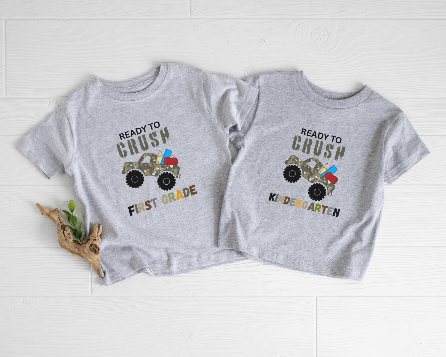 Monster Truck Third Grade Shirt: Camouflage Back to School Tee