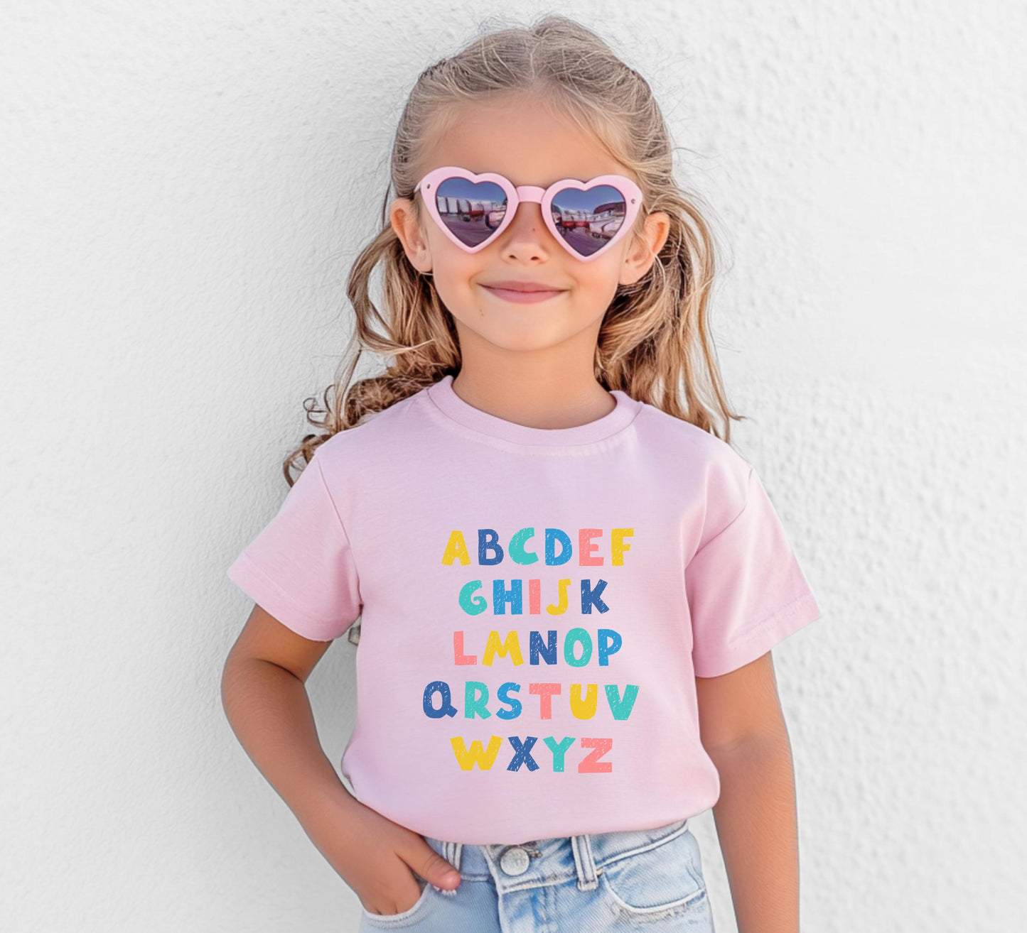 Alphabet Letters Shirt: Back to School Outfit for Kids