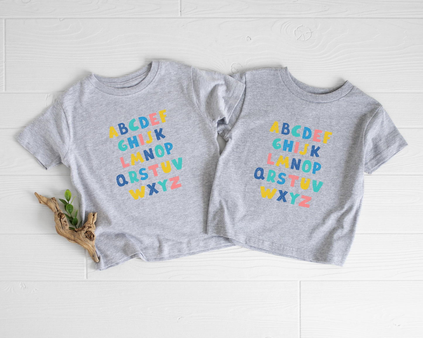 Alphabet Letters Shirt: Back to School Outfit for Kids