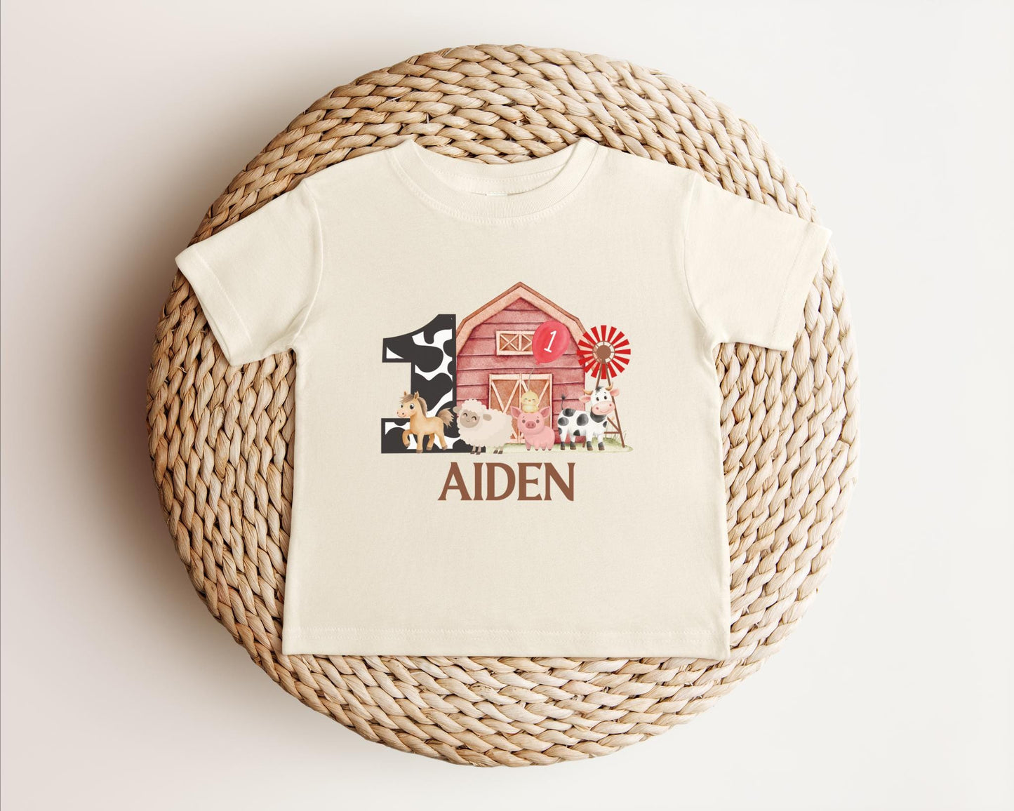 Personalized Farm Birthday Shirt: Farmhouse Barnyard Animals Birthday Party Outfit