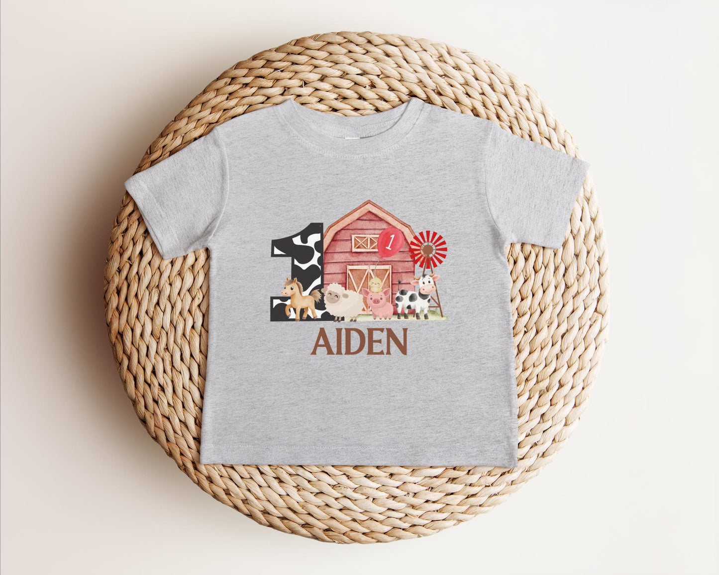 Personalized Farm Birthday Shirt: Farmhouse Barnyard Animals Birthday Party Outfit