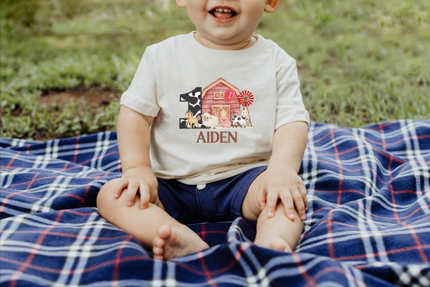 Personalized Farm Birthday Shirt: Farmhouse Barnyard Animals Birthday Party Outfit