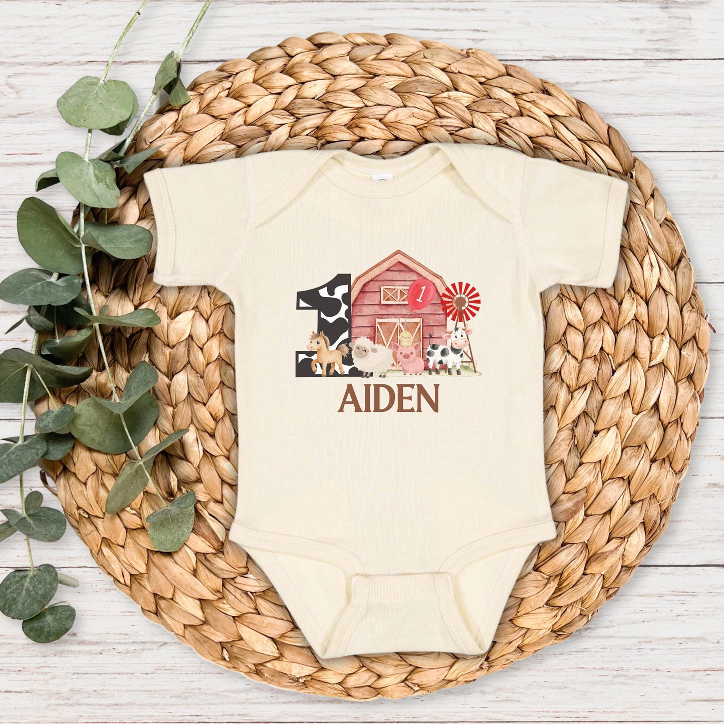 Personalized Farm Birthday Shirt: Farmhouse Barnyard Animals Birthday Party Outfit