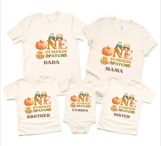 Personalized Pumpkin Patch First Birthday Shirt: Fall Themed 1st Birthday Party Outfit
