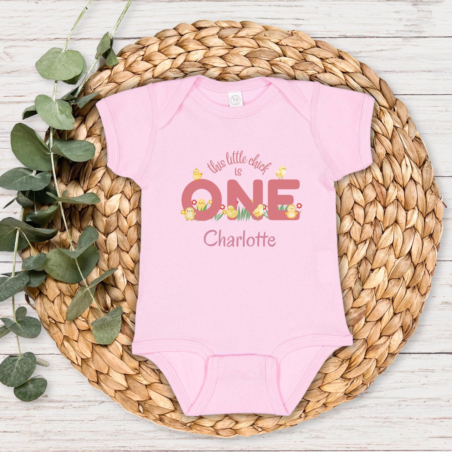 Personalized Chick First Birthday Shirt: Farm 1st Birthday Chicken Themed Party Outfit