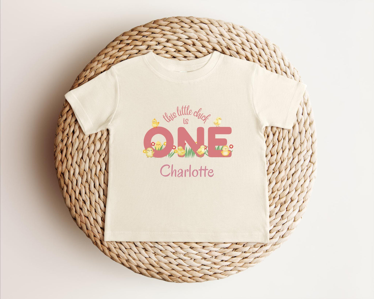 Personalized Chick First Birthday Shirt: Farm 1st Birthday Chicken Themed Party Outfit