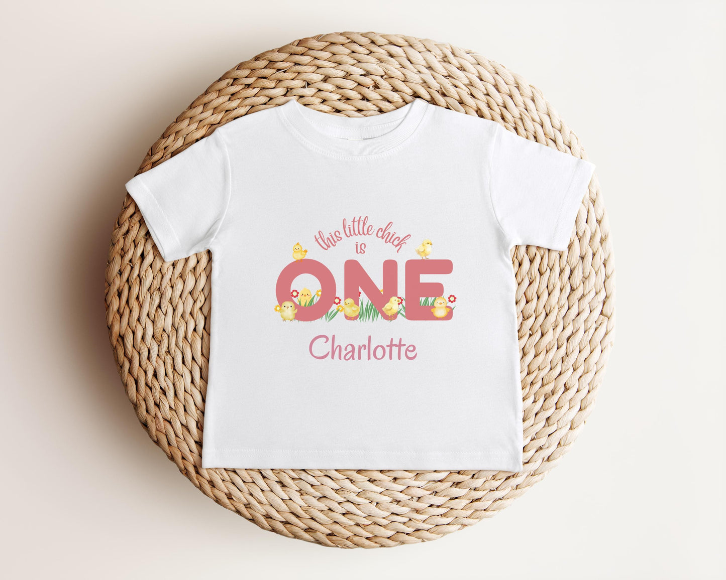 Personalized Chick First Birthday Shirt: Farm 1st Birthday Chicken Themed Party Outfit