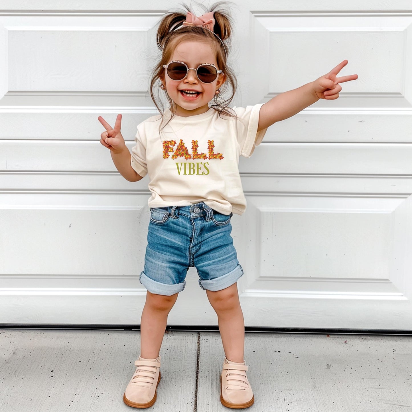 Fall Themed Kids Shirt: Autumn Harvest Cozy Fall Vibes Boys Girls Fall Outfit