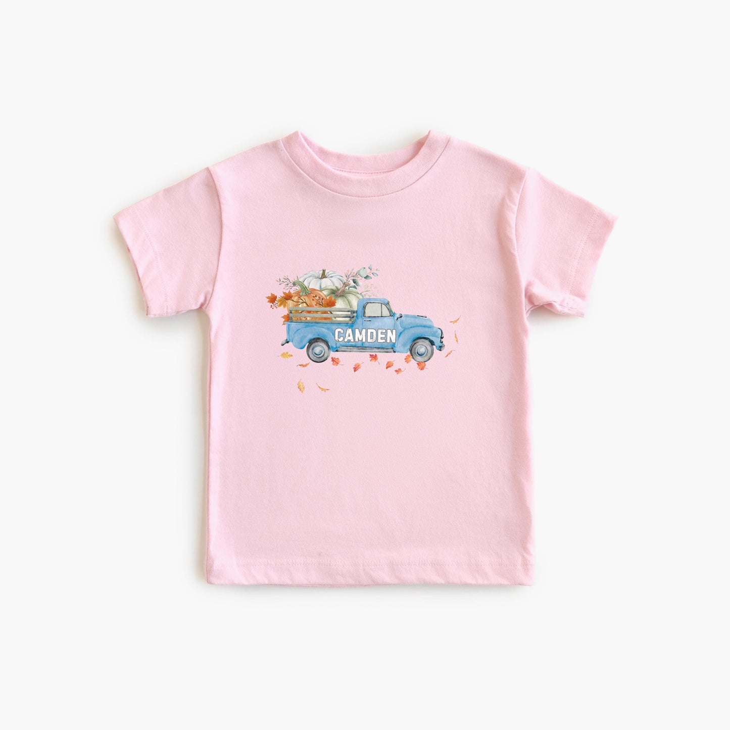 Personalized Fall Pumpkin Blue Truck Shirt: Custom Pumpkin Patch Outfit