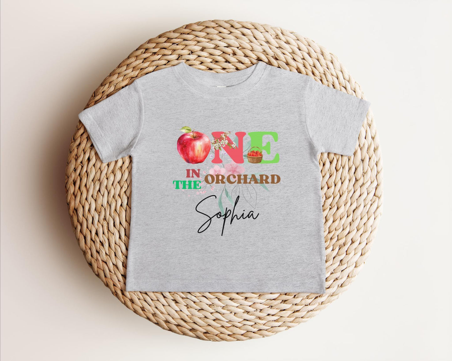 Personalized Apple In The Orchard First Birthday Shirt: Custom 1st Fall Themed Birthday Party Outfit