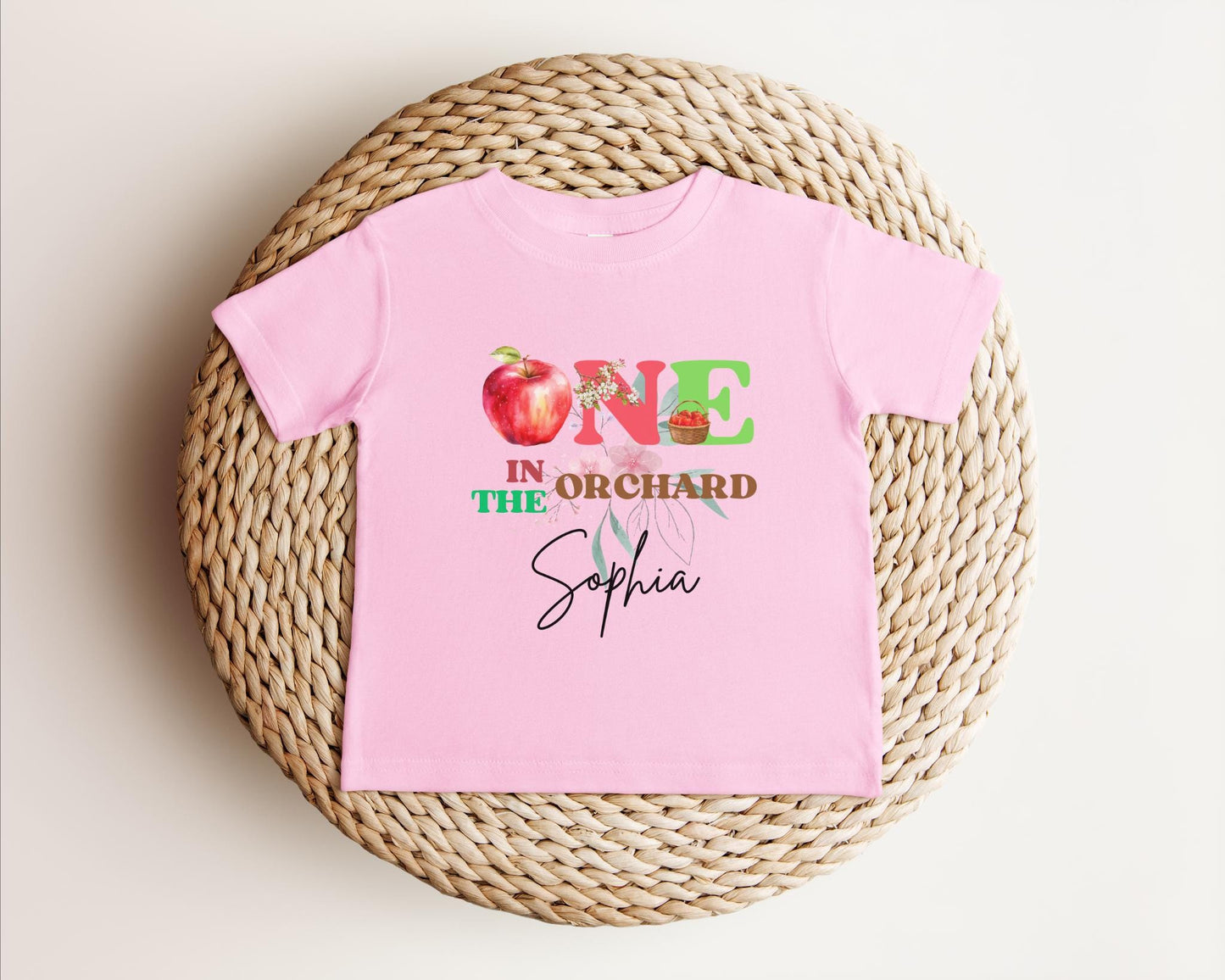 Personalized Apple In The Orchard First Birthday Shirt: Custom 1st Fall Themed Birthday Party Outfit