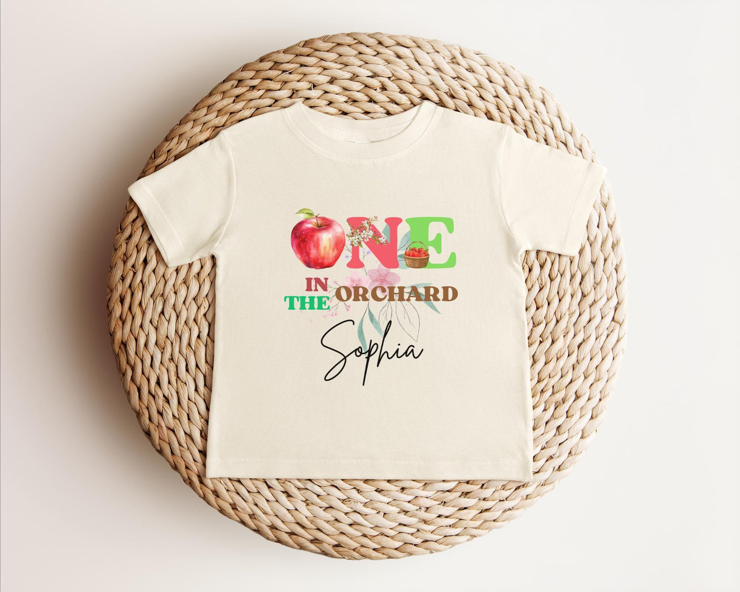 Personalized Apple In The Orchard First Birthday Shirt: Custom 1st Fall Themed Birthday Party Outfit
