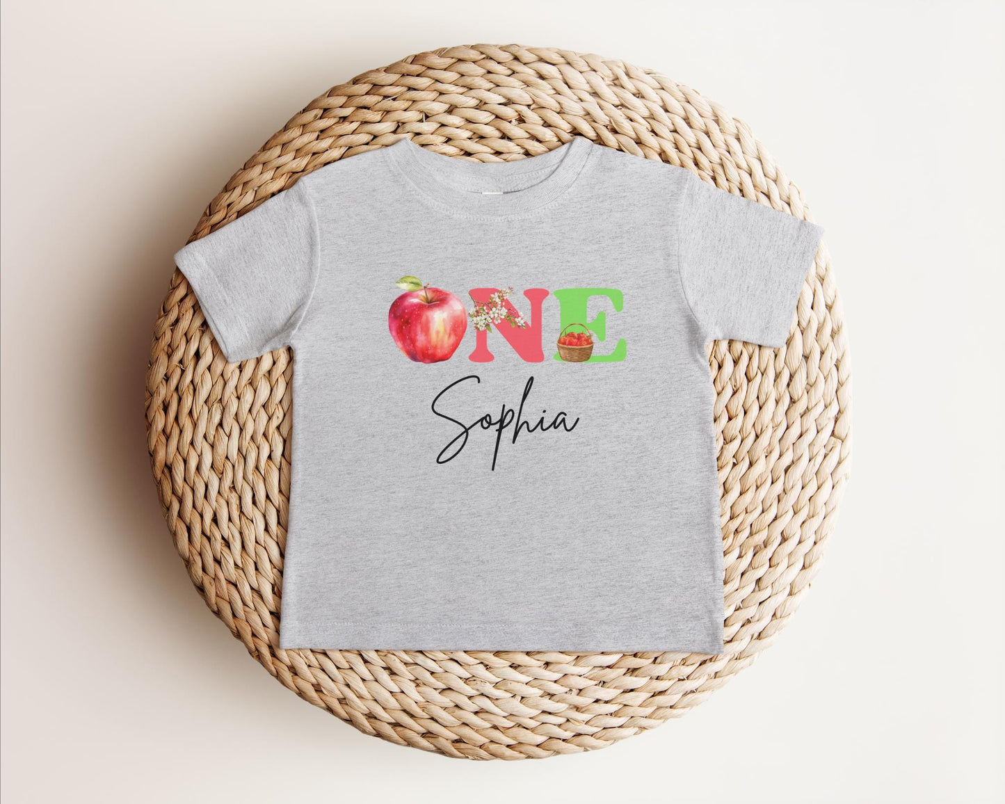 Personalized Apple First Birthday Shirt: Custom Fall 1st Birthday Party Outfit