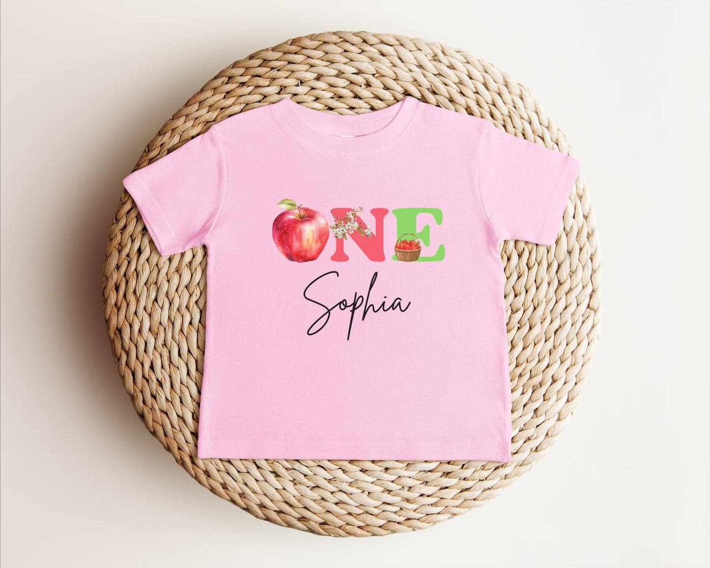 Personalized Apple First Birthday Shirt: Custom Fall 1st Birthday Party Outfit