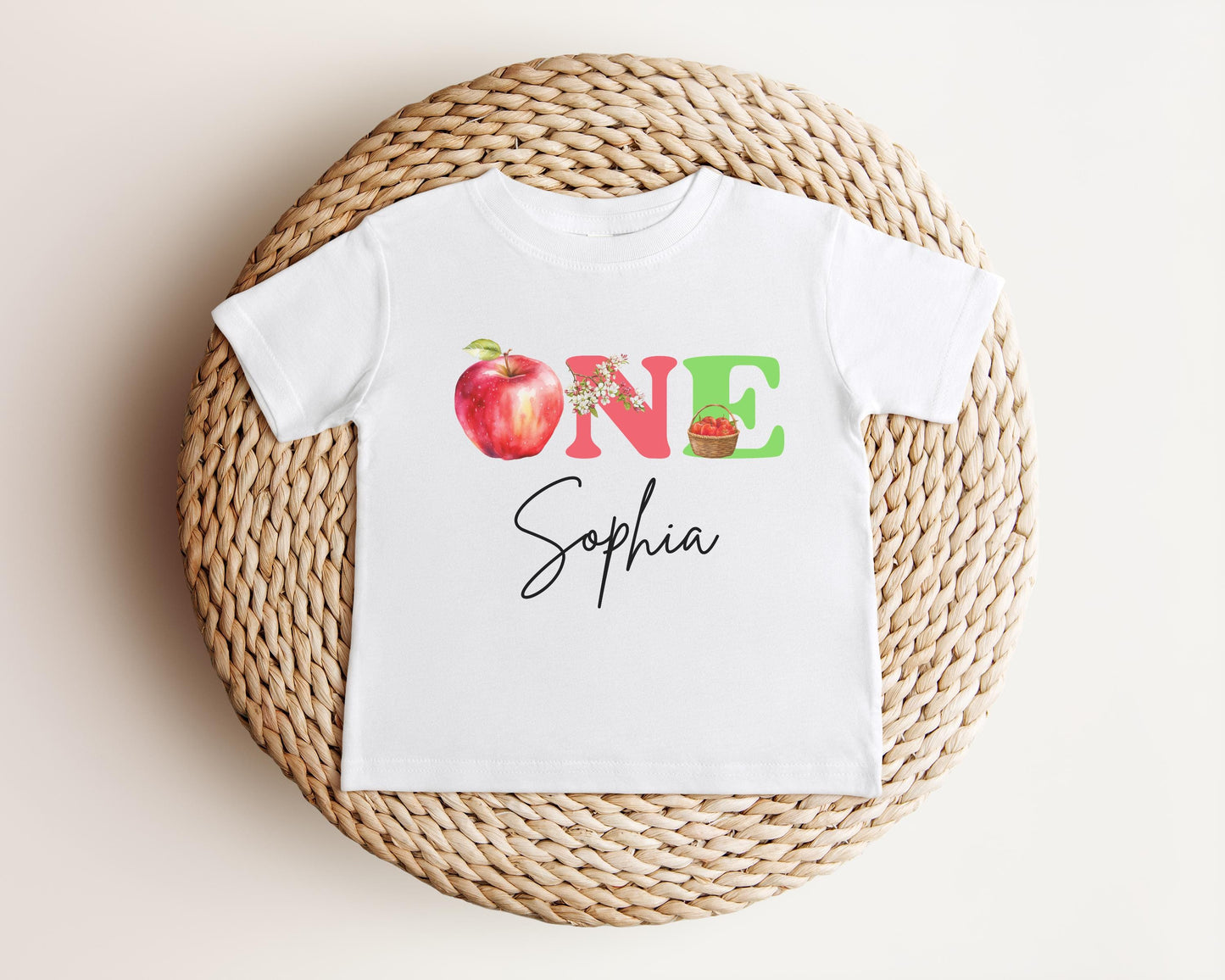 Personalized Apple First Birthday Shirt: Custom Fall 1st Birthday Party Outfit
