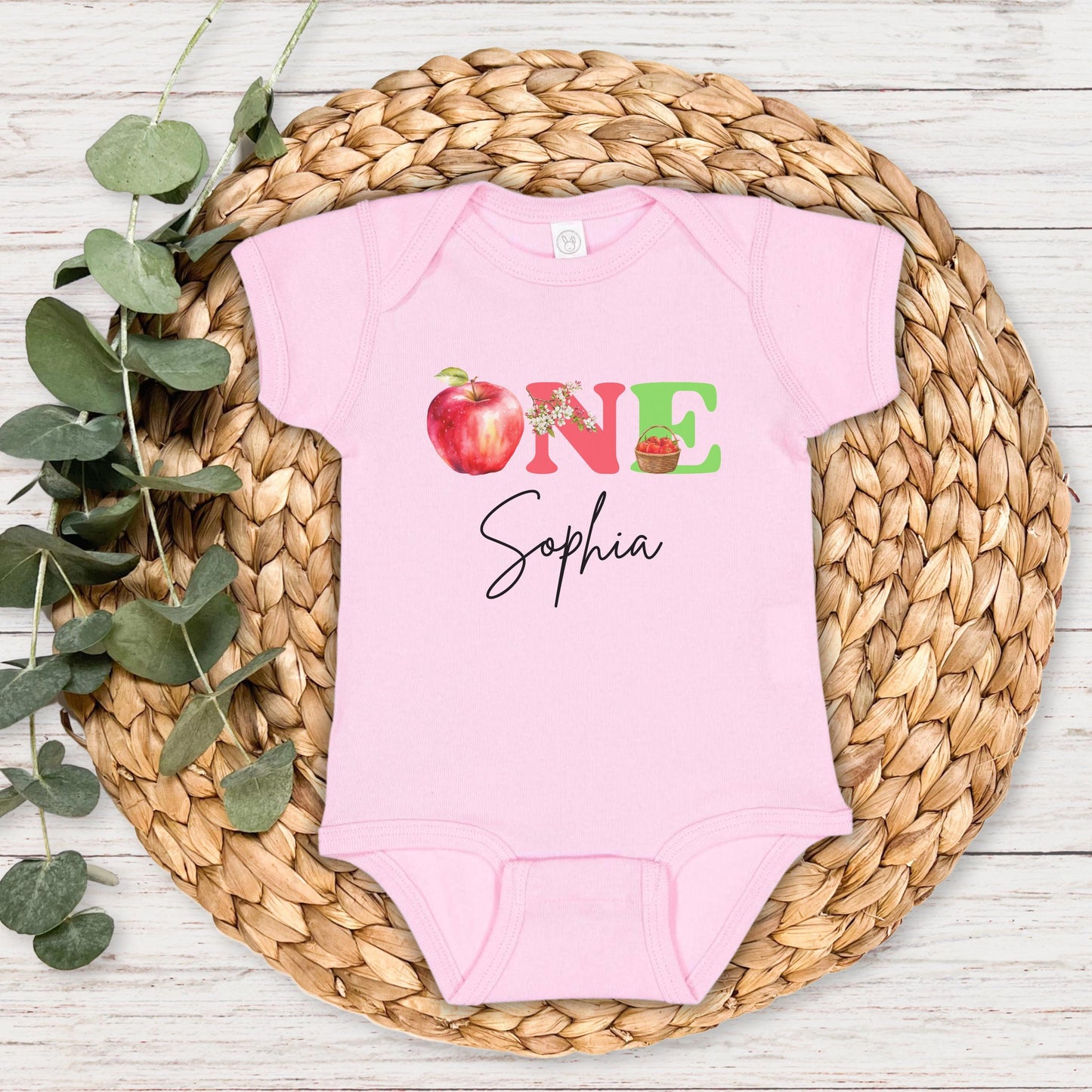 Personalized Apple First Birthday Shirt: Custom Fall 1st Birthday Party Outfit