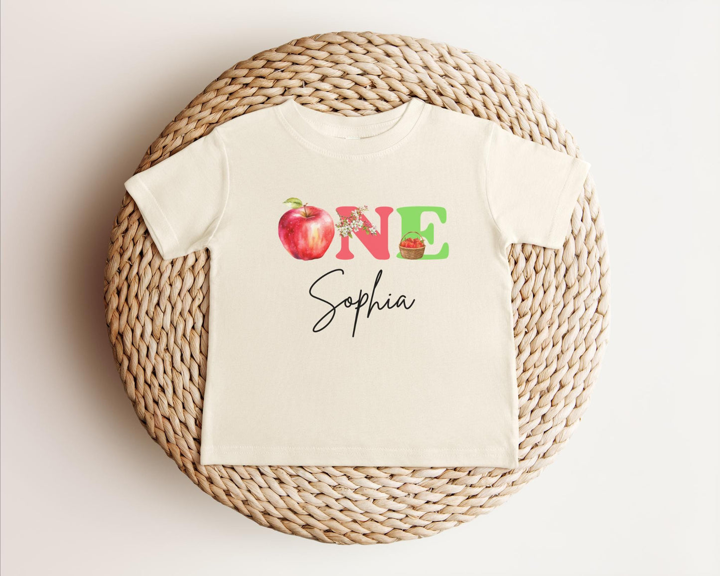 Personalized Apple First Birthday Shirt: Custom Fall 1st Birthday Party Outfit