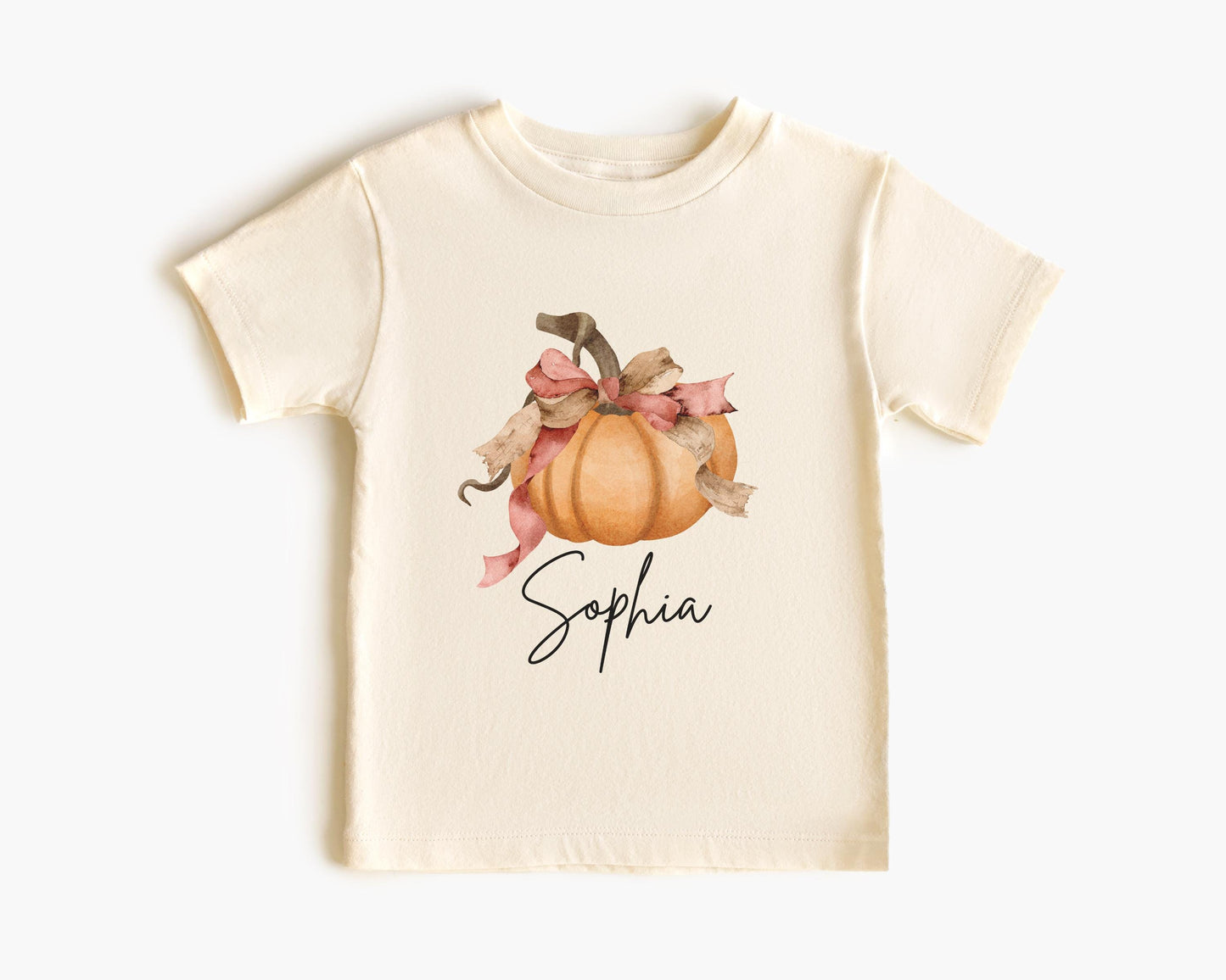 Personalized Girls Pumpkin Shirt: Custom Rustic Coquette Bow Fall Themed Outfit