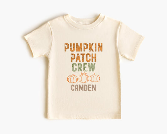 Custom Family Pumpkin Patch Crew Shirt: Kids Toddler Youth Adults Fall Pumpkin Picking Outfit