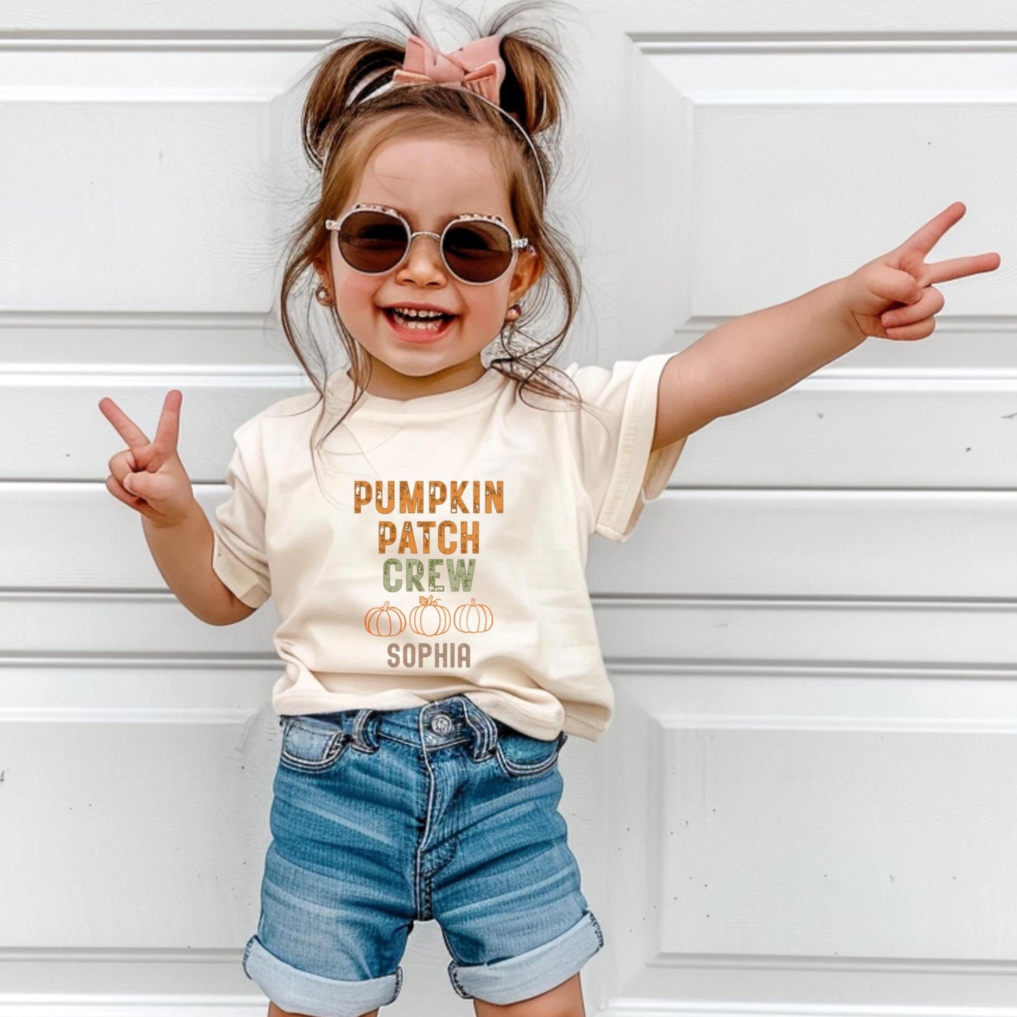 Custom Family Pumpkin Patch Crew Shirt: Kids Toddler Youth Adults Fall Pumpkin Picking Outfit