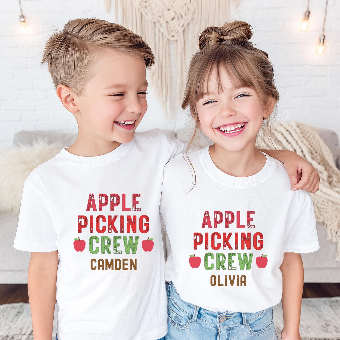 Personalized Apple Picking Crew Family Shirt: Custom Fall Orchard Tee