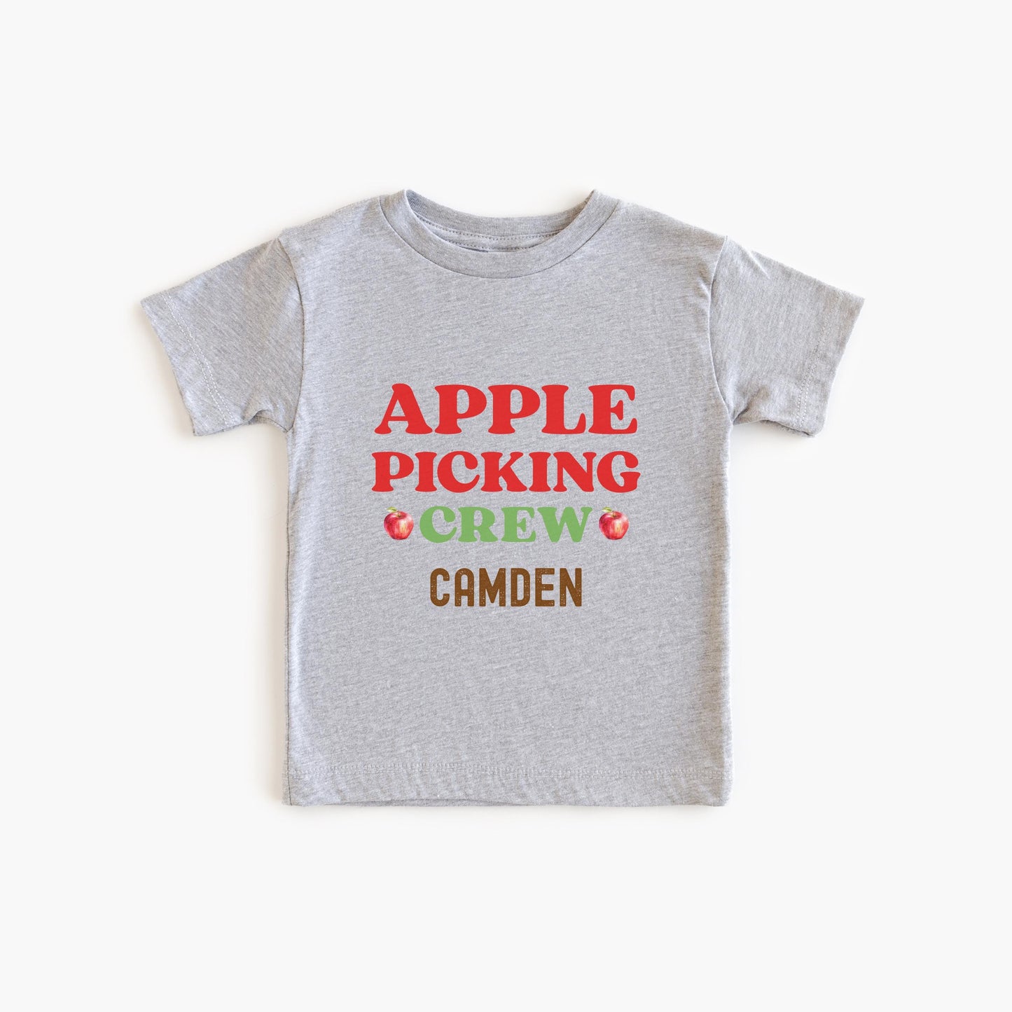 Personalized Apple Picking Crew Shirt: Custom Fall Orchard Family Tee