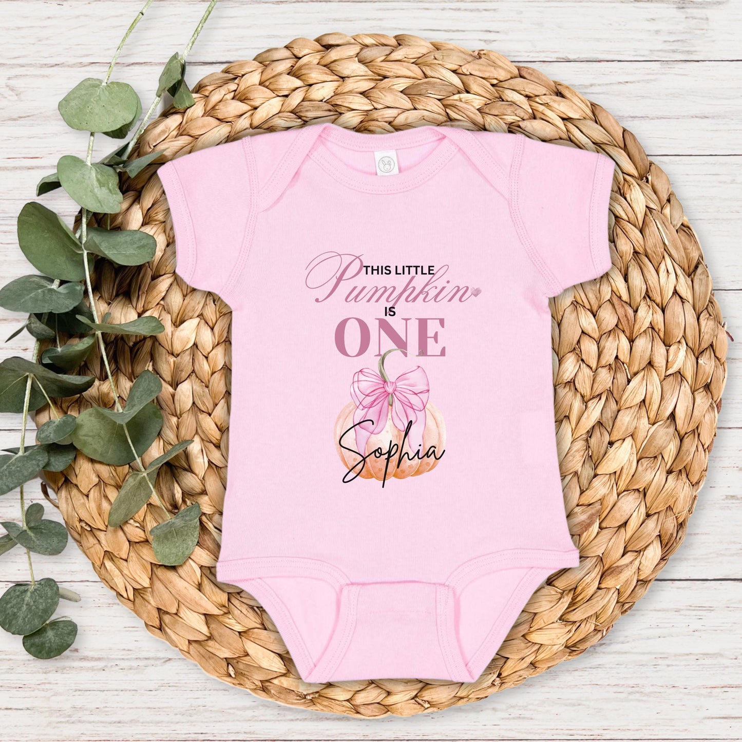 Personalized Coquette Bow Pumpkin First Birthday Shirt: Custom Fall Themed 1st Birthday Party Outfit