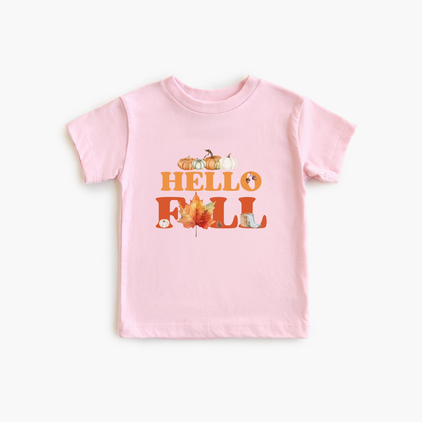 Fall Themed Kids Shirt: Autumn Harvest Fall Leaves Tee