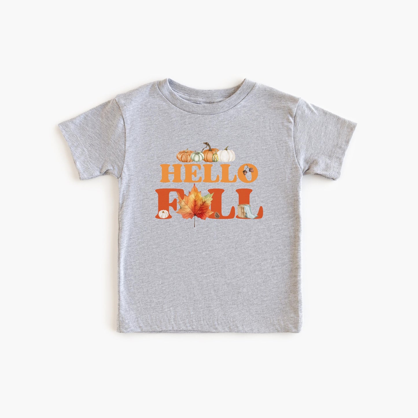 Fall Themed Kids Shirt: Autumn Harvest Fall Leaves Tee