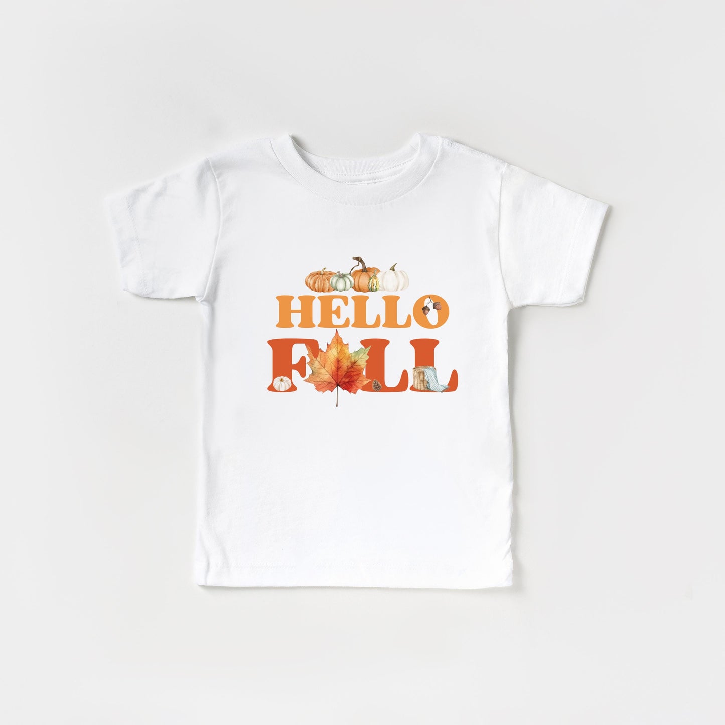 Fall Themed Kids Shirt: Autumn Harvest Fall Leaves Tee