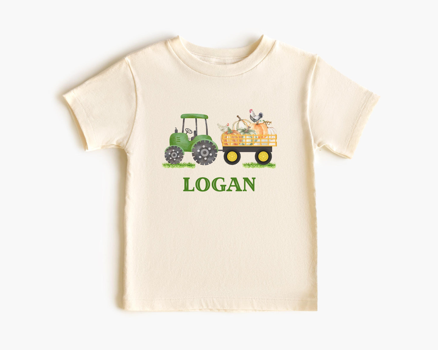 Personalized Pumpkin Tractor Kids Shirt: Custom Fall Pumpkin Patch Tee