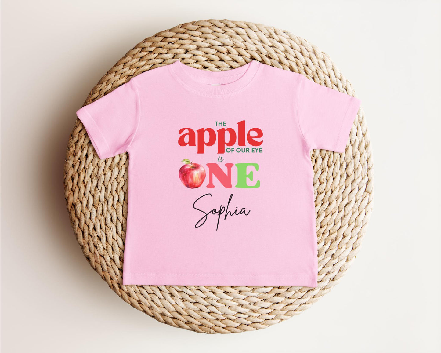 Personalized Apple Themed First Birthday Shirt: Custom Fall 1st Birthday Party Outfit